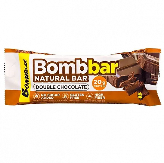 ТМ "BOMBBAR" Батончик неглазированный со вкусом "Двойной Шоколад" 60 г