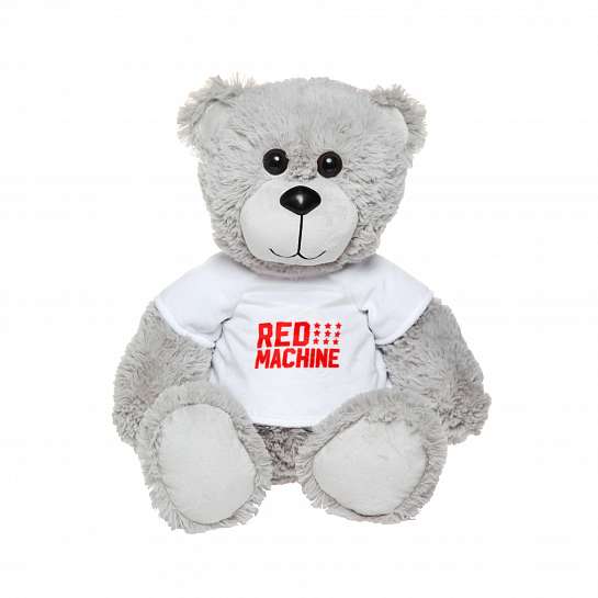 Softoy Мягкая игрушка Медведь серый в футболке 40см
