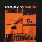 Женское худи «Hockey Mafia» Оранжевый принт на спине