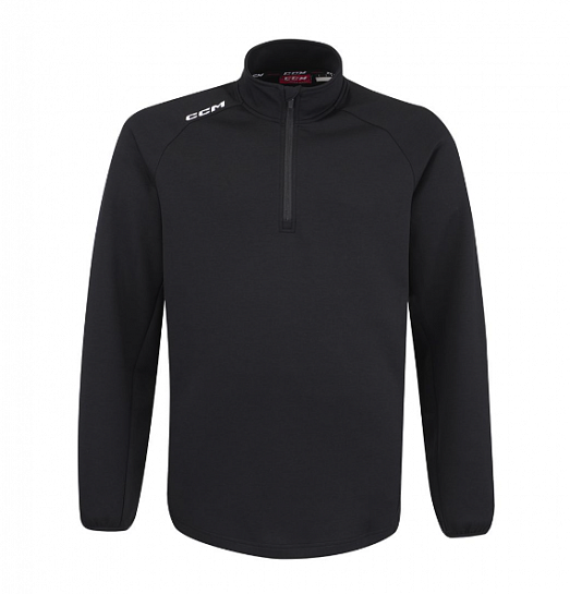 TEAM LOCKER ROOM 1/4 ZIP AD BK