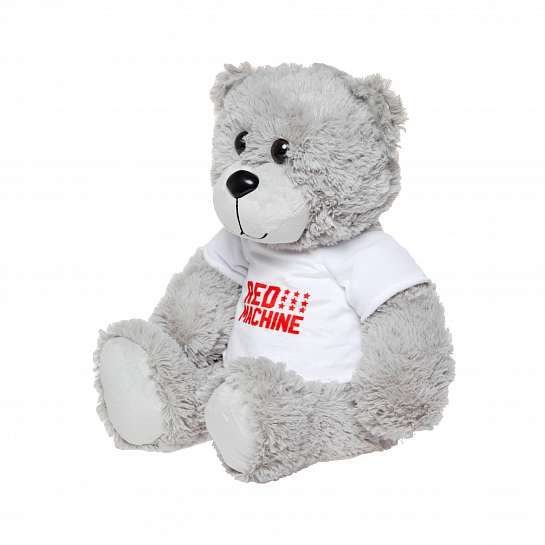 Softoy Мягкая игрушка Медведь серый в футболке 40см