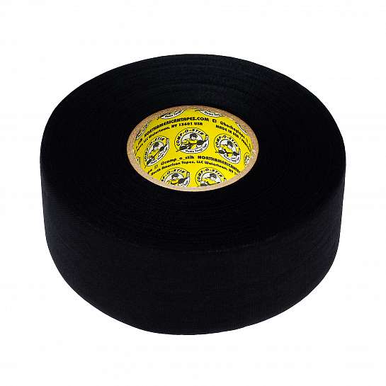 Клейкая хоккейная лента, черная, тканевая для крюка клюшки (36мм*25м)